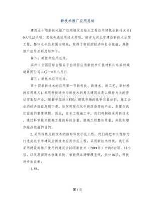 新技術(shù)推廣應(yīng)用總結(jié)報(bào)告 軟件開發(fā)領(lǐng)域